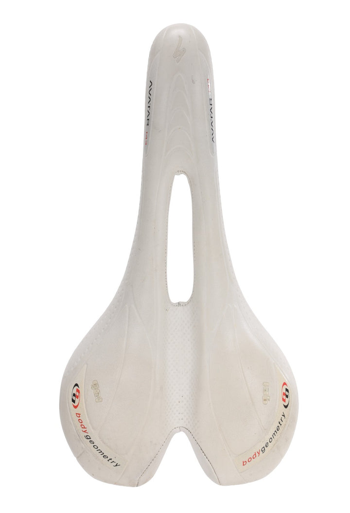 Specialized BG Avatar Road Bike Saddle 143mm 7 x 7mm WHITE Hollow Cr-Mo Rail