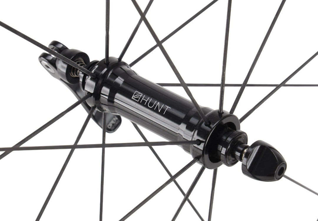 HUNT 50 Carbon Wide Aero Road Wheelset Tubeless Shimano 11 Spd 700c QR Rim Brake