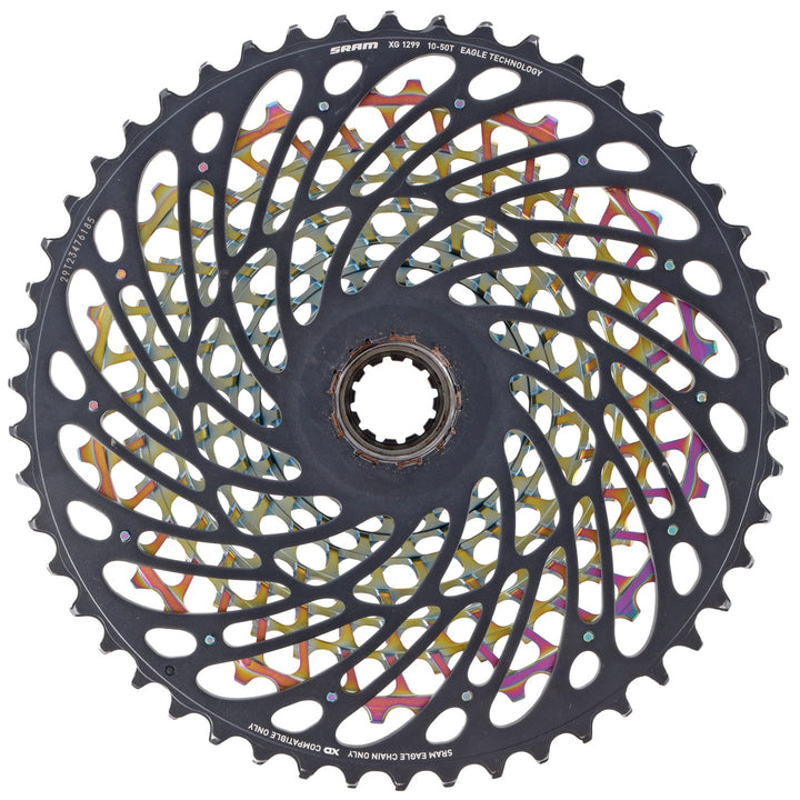 SRAM XX1 Eagle XG-1299 AXS 12s Mountain Bike Cassette 10-50T Rainbow XD 500% MTB