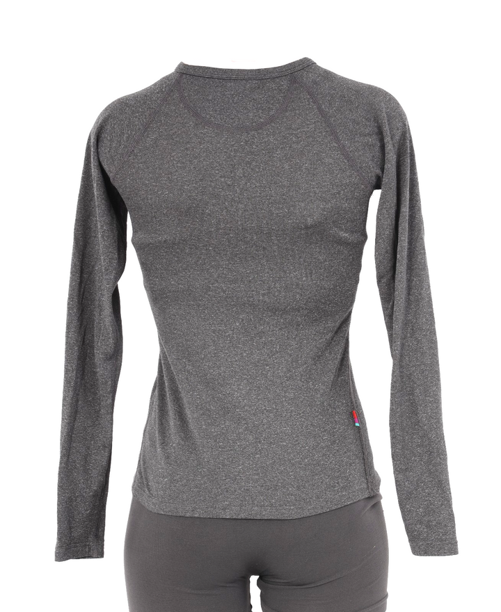 Velocio Merino 160 Long Sleeve Base Layer Women SMALL Heather Grey Wool Cycling