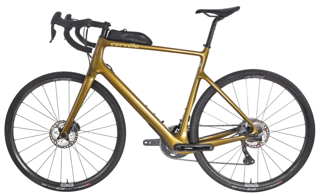 Cervelo Aspero Carbon Gravel Bike GRX Di2 2x 11s 4iiii Power 58cm GOLD ENVE 2020
