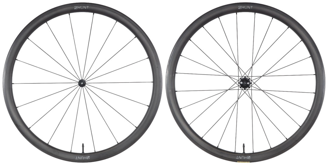 HUNT 36 Carbon Wide Aero Road Wheelset Tubeless Shimano 11s 700c QR Rim Brake CX