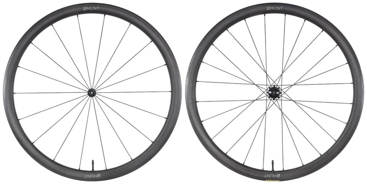 HUNT 36 Carbon Wide Aero Road Wheelset Tubeless Shimano 11s 700c QR Rim Brake CX