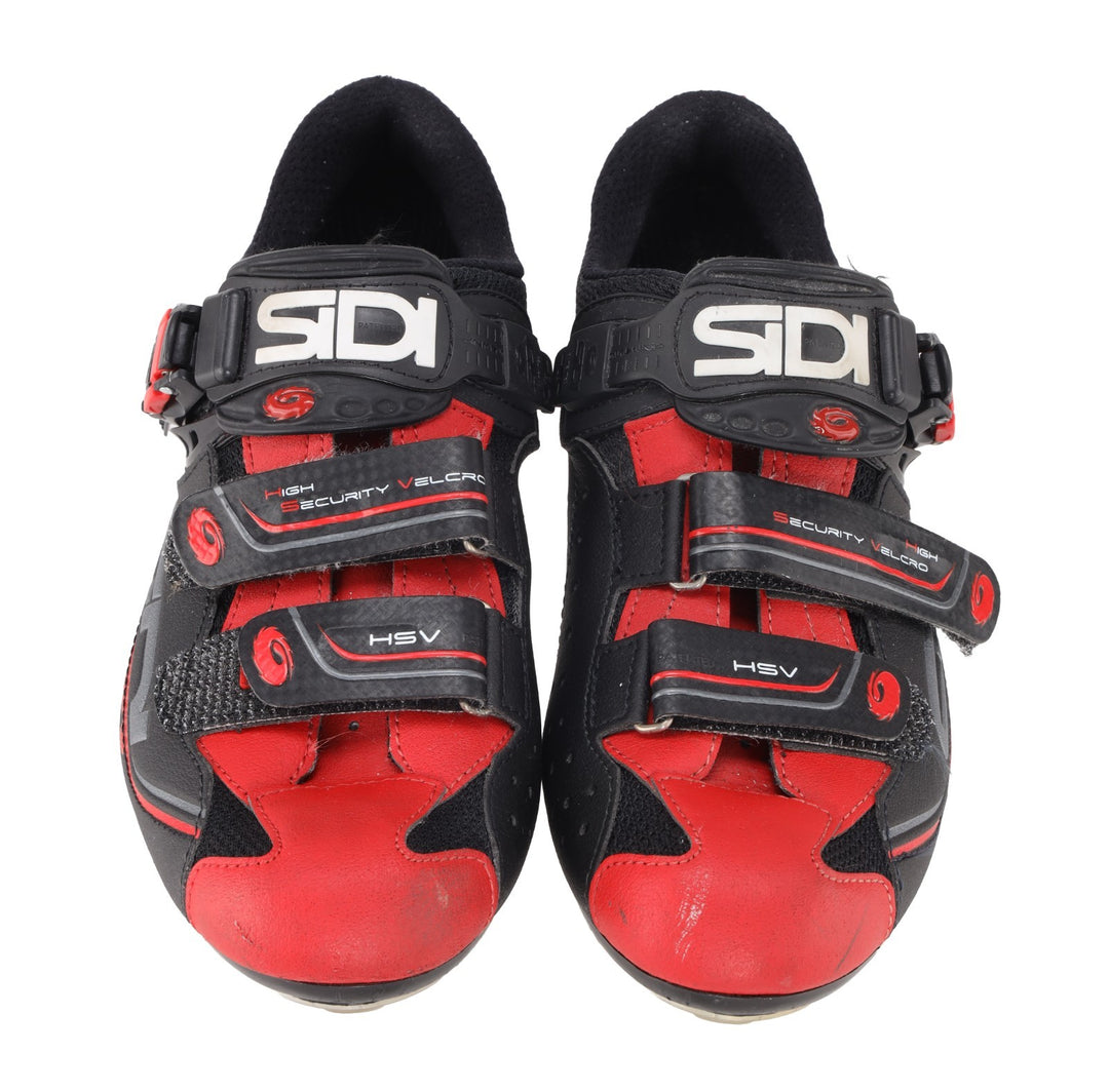 Sidi Dominator 7 Mountain Bike Shoes Carbon EU 42 US 8.5 RED 2-Bolt HSV