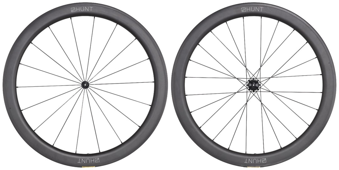 HUNT 50 Carbon Wide Aero Road Wheelset Tubeless Shimano 11 Spd 700c QR Rim Brake