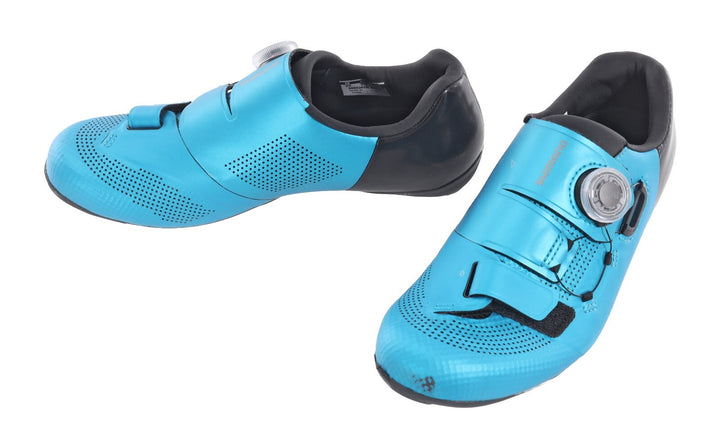 Shimano RC5W Carbon Road Bike Shoes EU 39 US Women 7.2 Turquoise 3 Bolt BOA Race