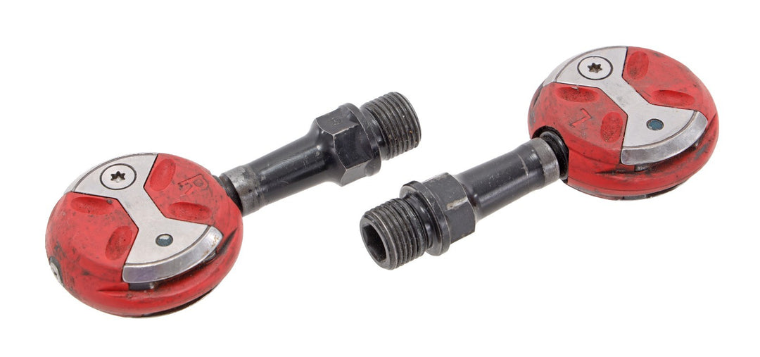Speedplay Zero Clipless Road Bike Pedals Red 50mm Chromoly 4 Bolt Tri Race TT