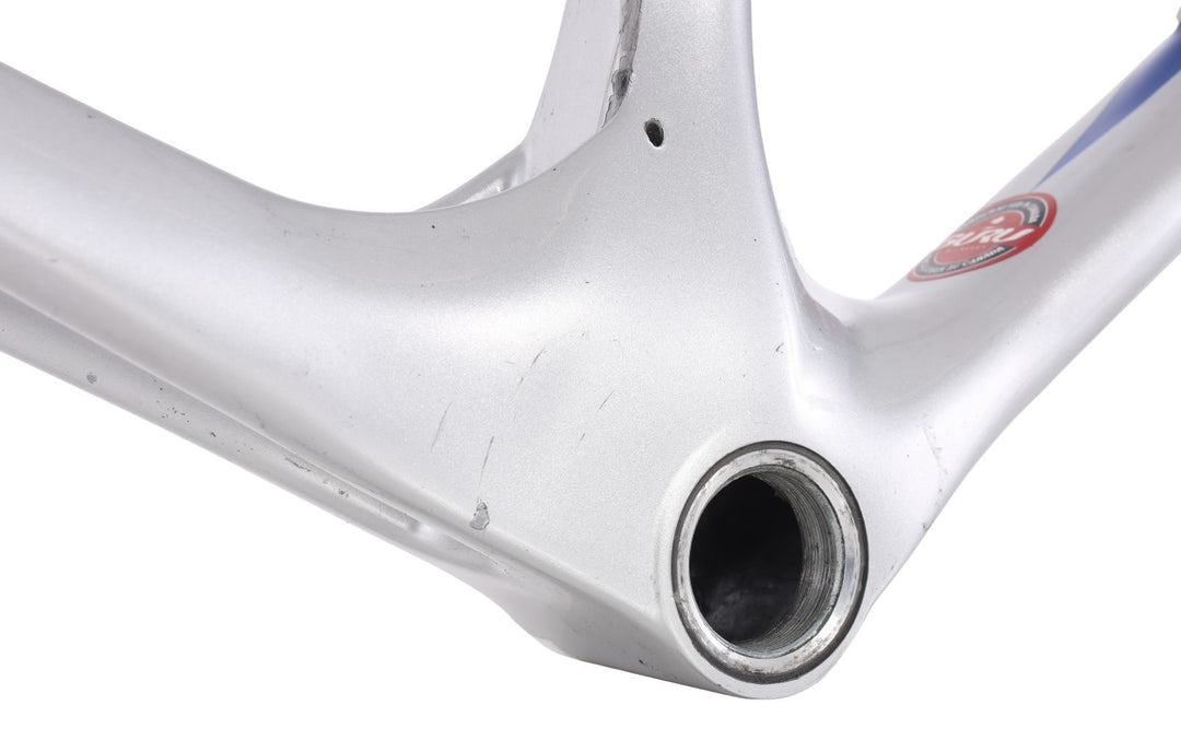 Guru Crono Carbon Triathlon TT Bike Frameset QR Rim Brake 54cm Silver/Blue 700c