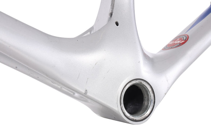 Guru Crono Carbon Triathlon TT Bike Frameset QR Rim Brake 54cm Silver/Blue 700c