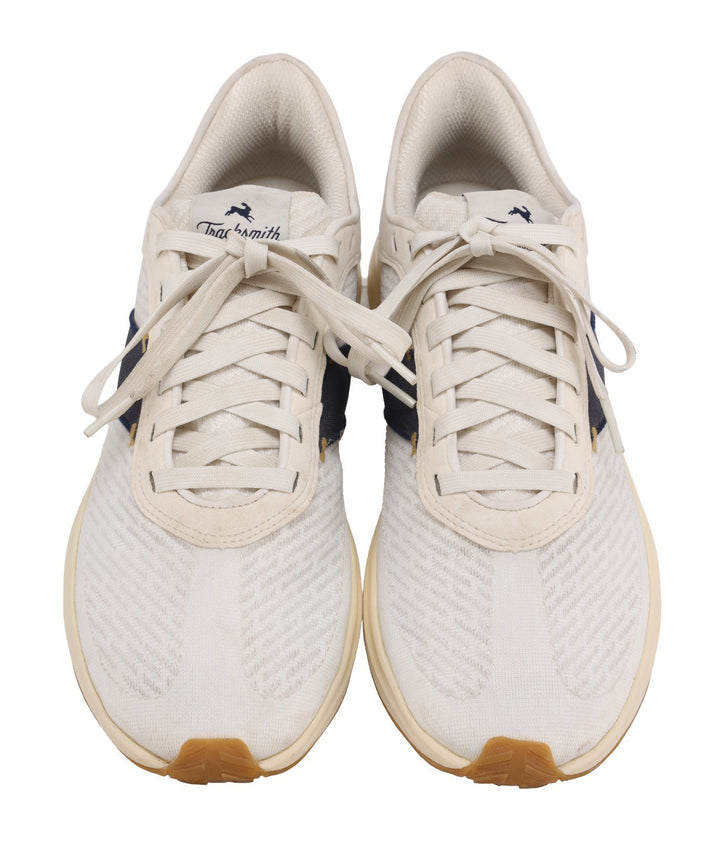 Tracksmith Eliot Runner Running Shoes US Men 9 White/Navy Pebax New England