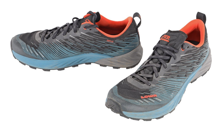 Lowa Amplux Trail Running Shoes US Men 9 Blue/Orange Hiking Walking REPTEX Mtn