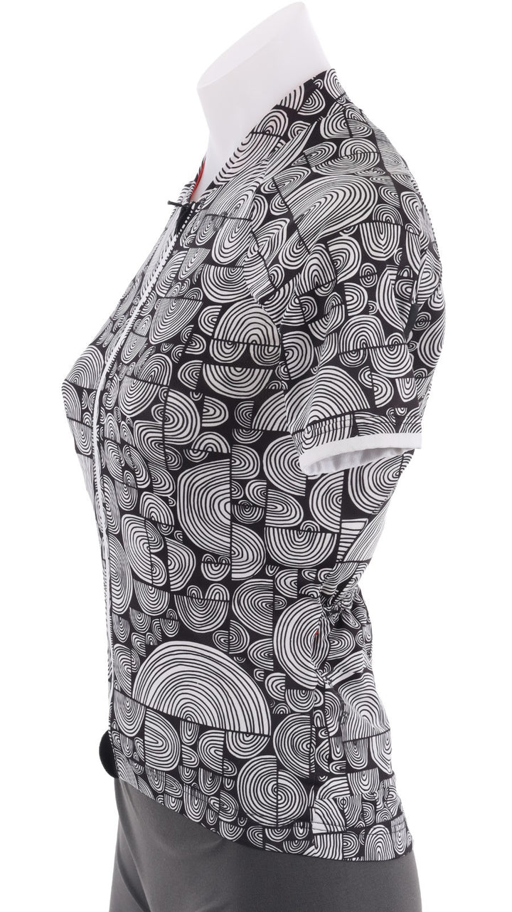 Velocio Lisa Congdon X SE Short Sleeve Cycling Jersey Women XS White/Blk Gravel
