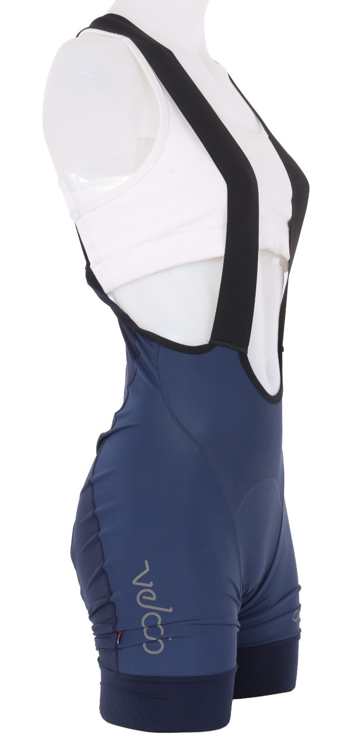 Velocio Concept Bib Shorts Women MEDIUM Blue Road Bike Gravel Mountain Cycling
