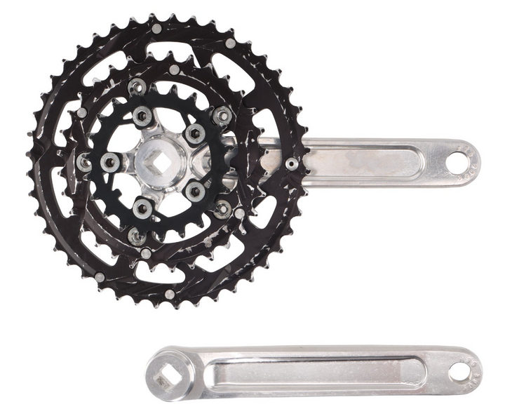 Race Face Turbine 3 x 9 Spd Alloy Mtn Bike Crankset 175mm 44/32/22T 5-Arm SILVER