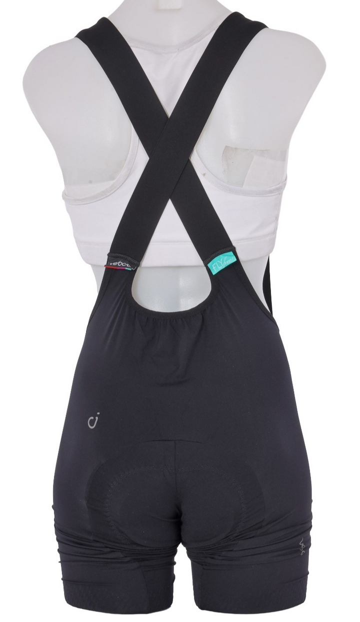 Velocio Luxe Cycling Bib Short Women MEDIUM Black Road Bike Gravel Cycling