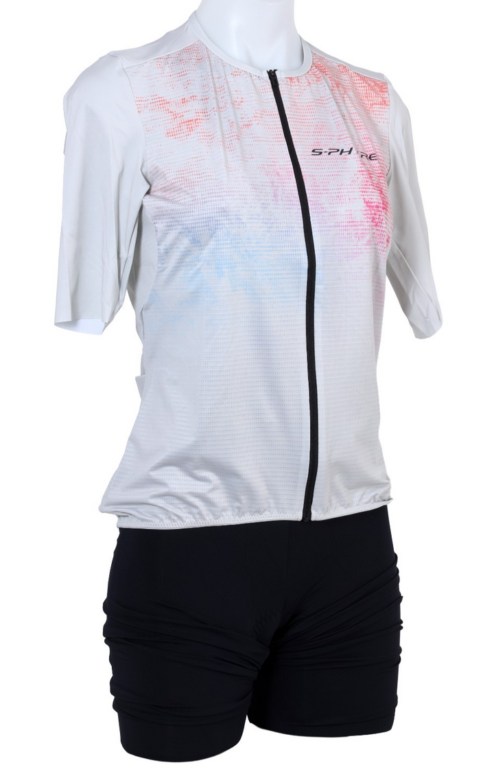 Shimano S-PHYRE Leggera Short Sleeve Cycling Kit LARGE Women Gray Road Bike