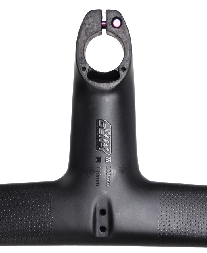 Tavelo AVRO Gen1 Integrated Road Bike Carbon Handlebar 380 x 110mm -10º Bar Stem