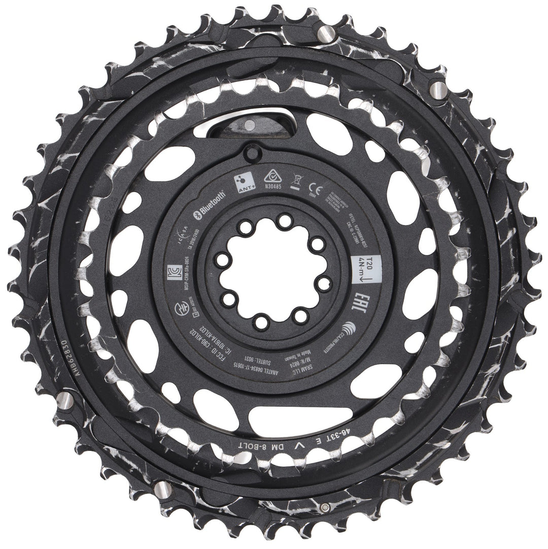 SRAM Force AXS 2x 12s Road Bike Power Meter Chainring SET 46/33T One-Piece 8B DM