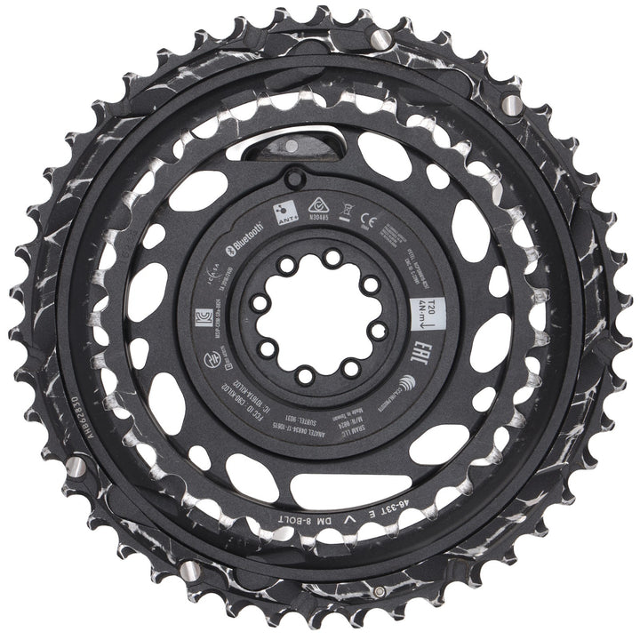 SRAM Force AXS 2x 12s Road Bike Power Meter Chainring SET 46/33T One-Piece 8B DM