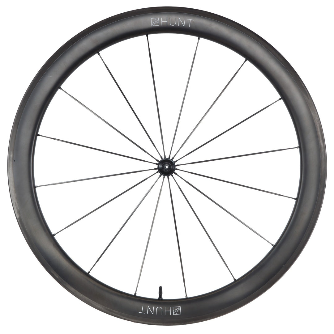 HUNT 50 Aero Wide UD Carbon Spoke Tubeless FRONT Road Wheel 700c EZO Rim QR Race