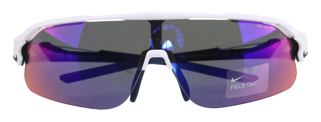 Nike Flyfree Shield Team Sunglasses Max Pro Lens WHITE/NAVY Cycling Running
