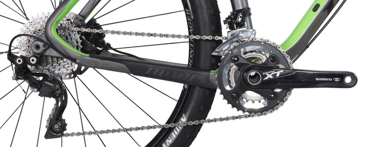 Niner Air 9 Carbon 29" Hardtail Mtn Bike 2x10s LG Grey/Green Fox Shimano XT 2016