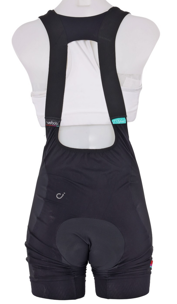 Velocio Concept Bib Shorts Women MEDIUM Black Road Bike Gravel Mountain Cycling