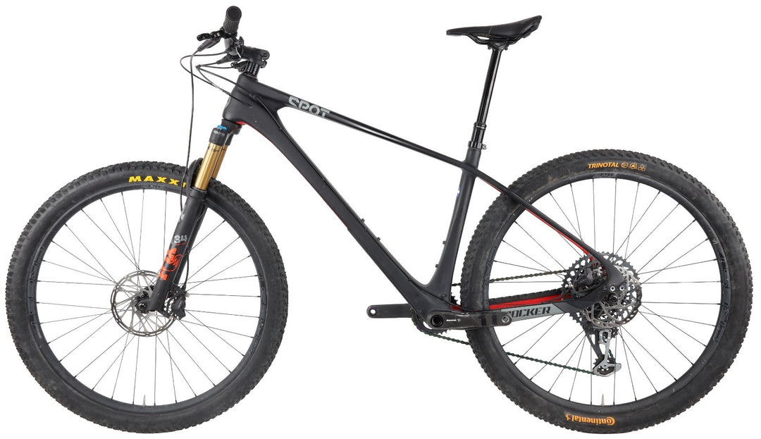 Spot Rocker Geared 29" Carbon Hardtail Mtn Bike 1x 11 Spd LG BLACK Fox SRAM 2023
