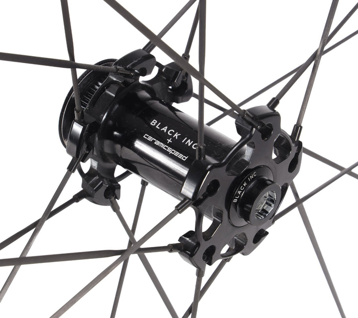 Black Inc 48|58 UD Carbon Spoke Tubeless CL Disc Road Bike Wheelset SRAM XDR 12s