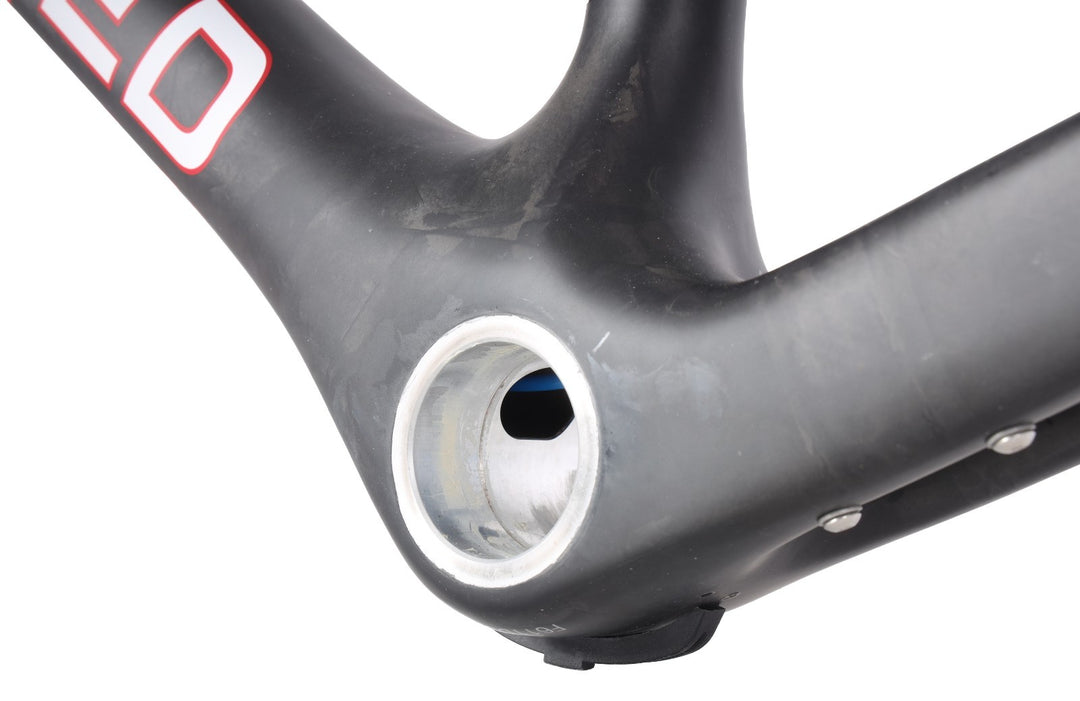 Litespeed L1 Carbon Road Bike Frameset LARGE Matte Nude/Red 700c QR Rim 30T 2016