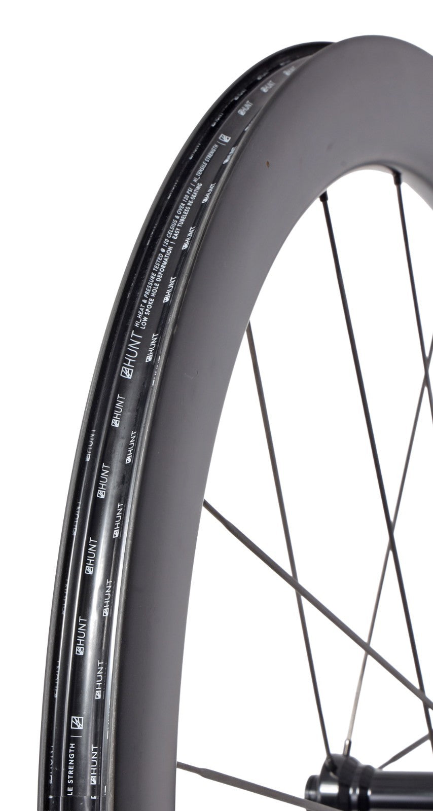 HUNT 54 Aerodynamicist UD Carbon Spoke Disc Tubeless FRONT Road Wheel 700c EZO
