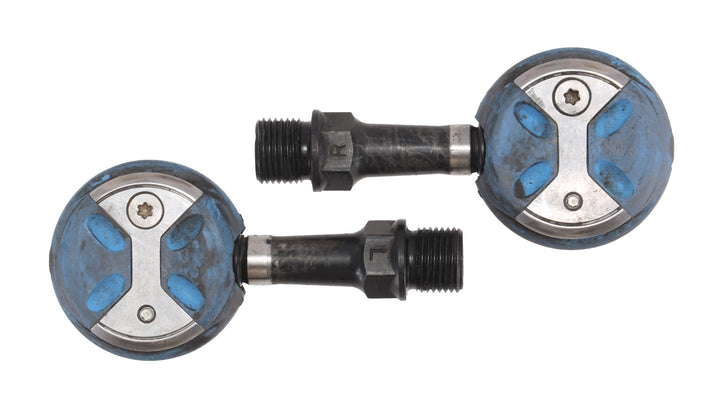 Speedplay Zero Clipless Road Bike Pedals Blue 50mm Chromoly 4 Bolt Tri Race TT