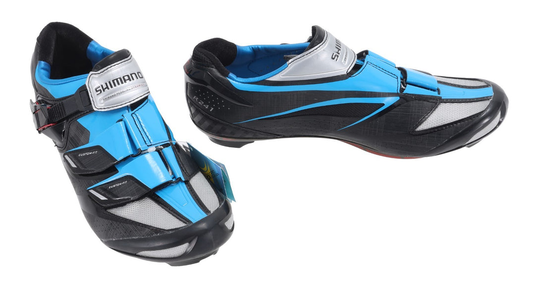 Shimano Elite Racing R241 Carbon Road Bike Shoes EU 42.5 US Men 8.7 Blue SH-R241