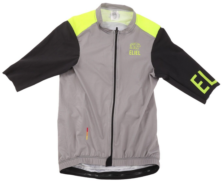 Eliel Short Sleeve Cycling Jersey Men SMALL Grey Hi-Viz Road Bike Gravel Race