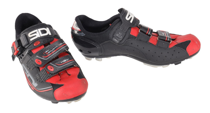 Sidi Dominator 7 Mountain Bike Shoes Carbon EU 42 US 8.5 RED 2-Bolt HSV