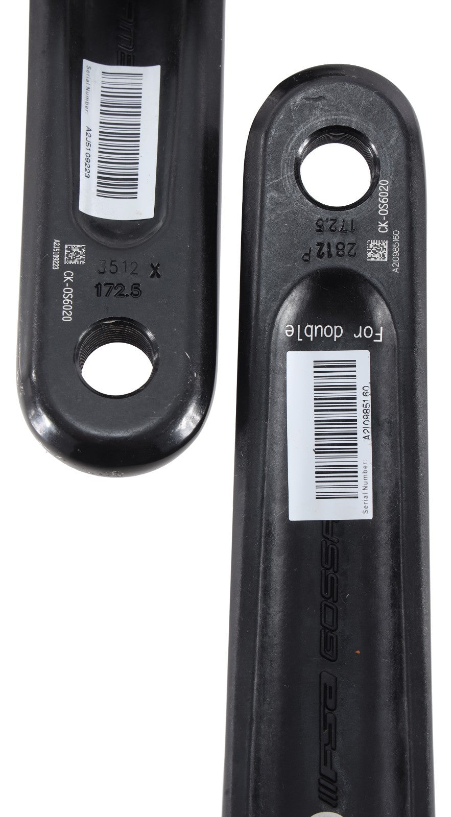 FSA Gossamer Alloy 2 x 10 Speed Road Bike Crankset 172.5mm 53/39T 130 BCD