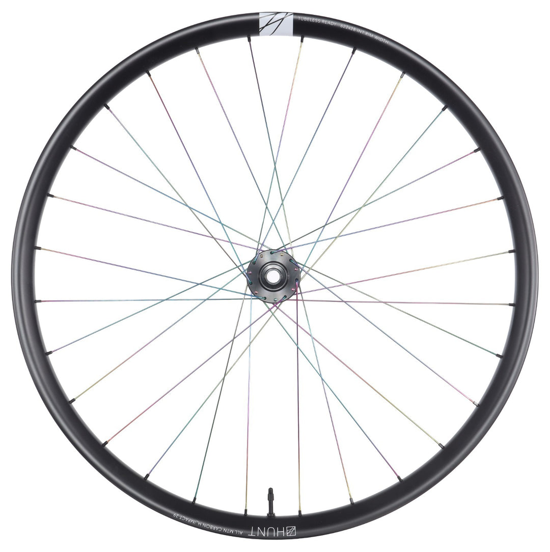 HUNT All Mountain H_IMPACT 29 Carbon Oil-Slick MTB FRONT Wheel 6B Disc 15x 110mm