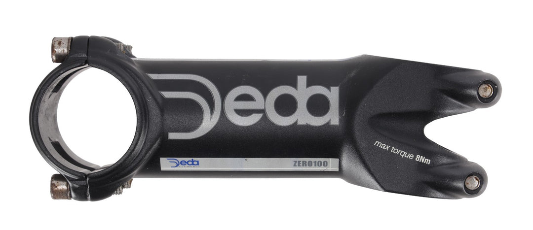 Deda Elementi Zero100 Alloy Road Bike Stem 31.8 x 100mm Black 8° 1-1/8" Gravel