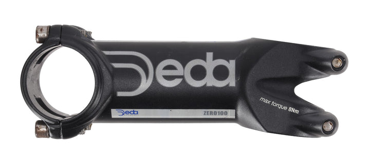 Deda Elementi Zero100 Alloy Road Bike Stem 31.8 x 100mm Black 8° 1-1/8" Gravel