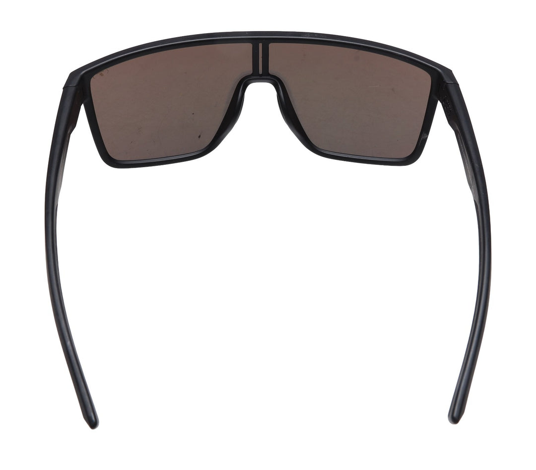 Tifosi Sanctum Sunglasses Matte Black Frame Smoke Tint with Yellow Mirror Lens