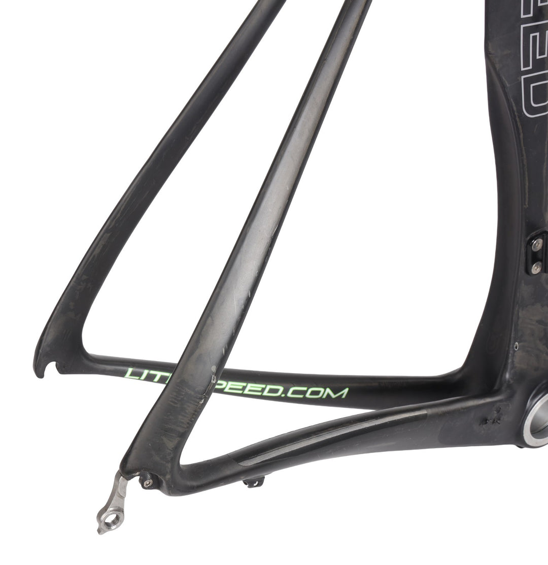 Litespeed C1 Carbon Road Bike Frameset XL Nude/White/Green 700c QR Rim Aero 2013