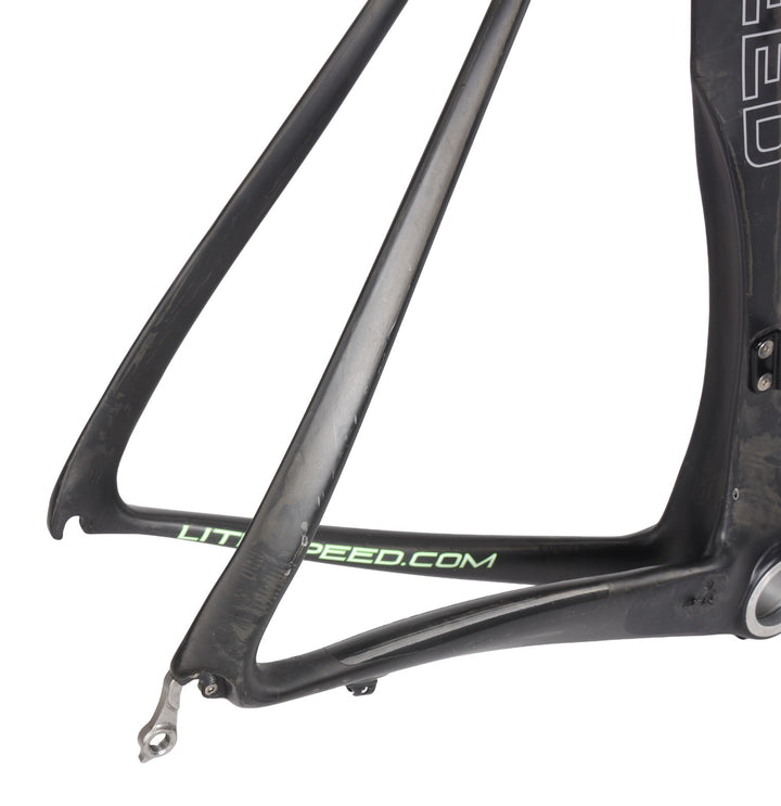Litespeed C1 Carbon Road Bike Frameset XL Nude/White/Green 700c QR Rim Aero 2013