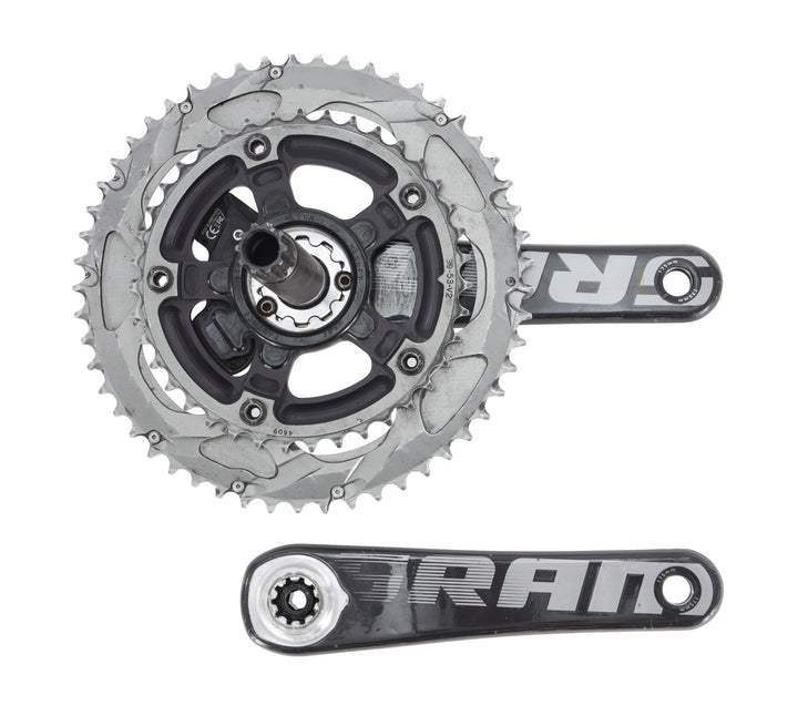 SRAM Quarq CinQo Power Meter 2x10s Road Bike Crankset 175mm GXP 53/39T FOR PARTS