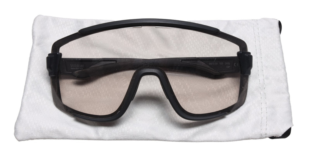 Smith Wildcat Sunglasses Matte Black Frame Clear Red Mirror Lenses