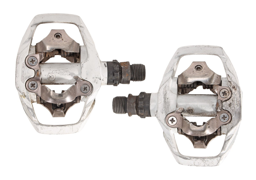 Shimano Deore PD-M530 SPD Clipless Trail Mountain Bike Pedals WHITE 9/16" MTB