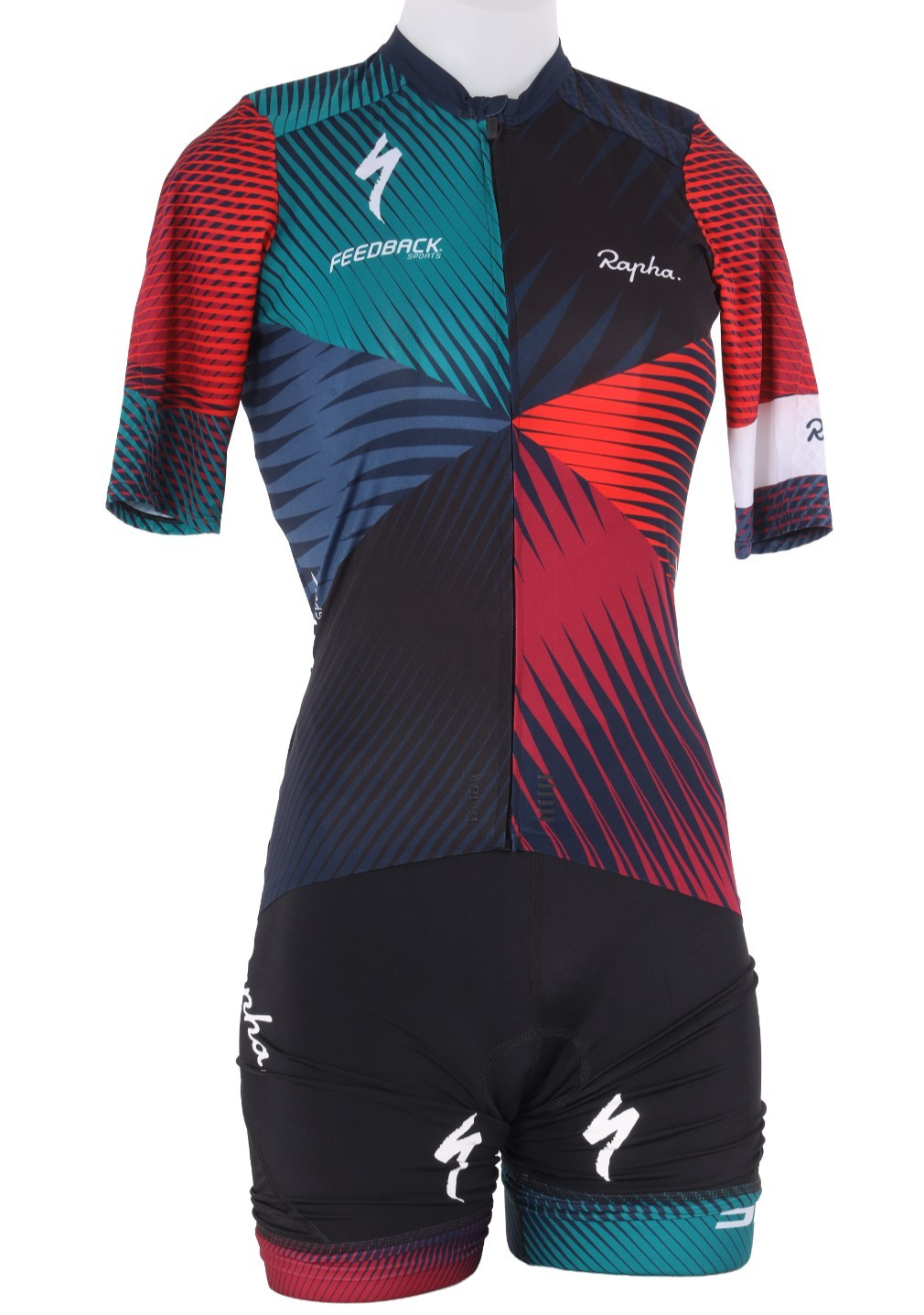 Rapha Pro Team Specialized SRAM Aero Short Sleeve Cycling Kit Women MEDIUM Black