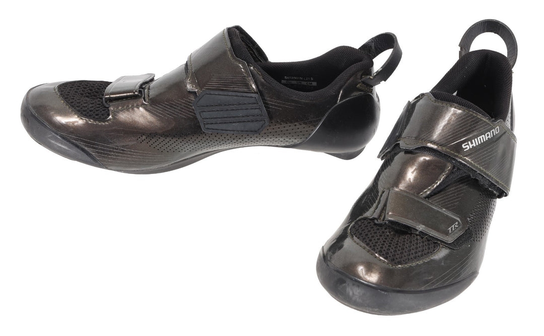 Shimano TR9 Carbon Tri Racing Shoes EU 38 US Men 5-5.5 Brown 3-Bolt SH-TR901