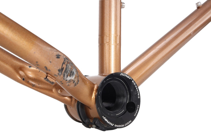 Niner SIR 9 V1 Steel Mtn Bike Frame MED Single Speed 29" Solid Gold Reynolds 853