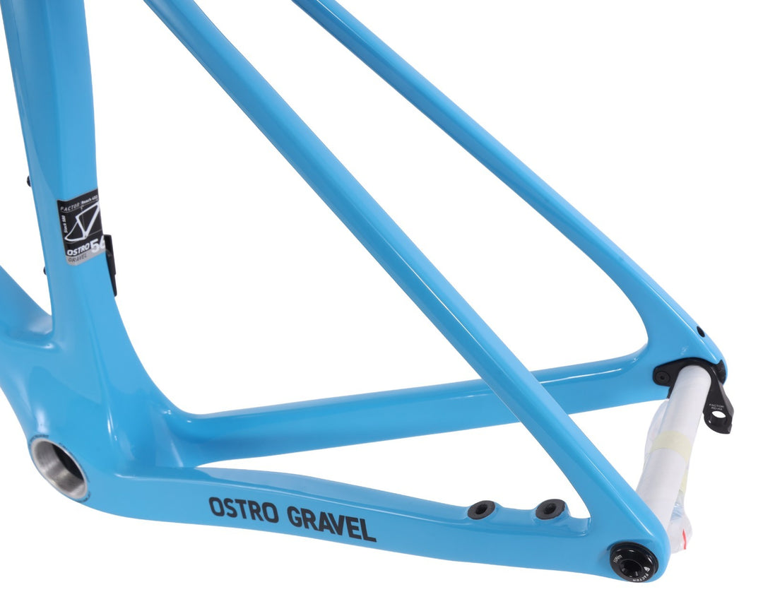 Factor Ostro Gravel Premium v1 Carbon Disc Frameset 56cm Blue CeramicSpeed 2023
