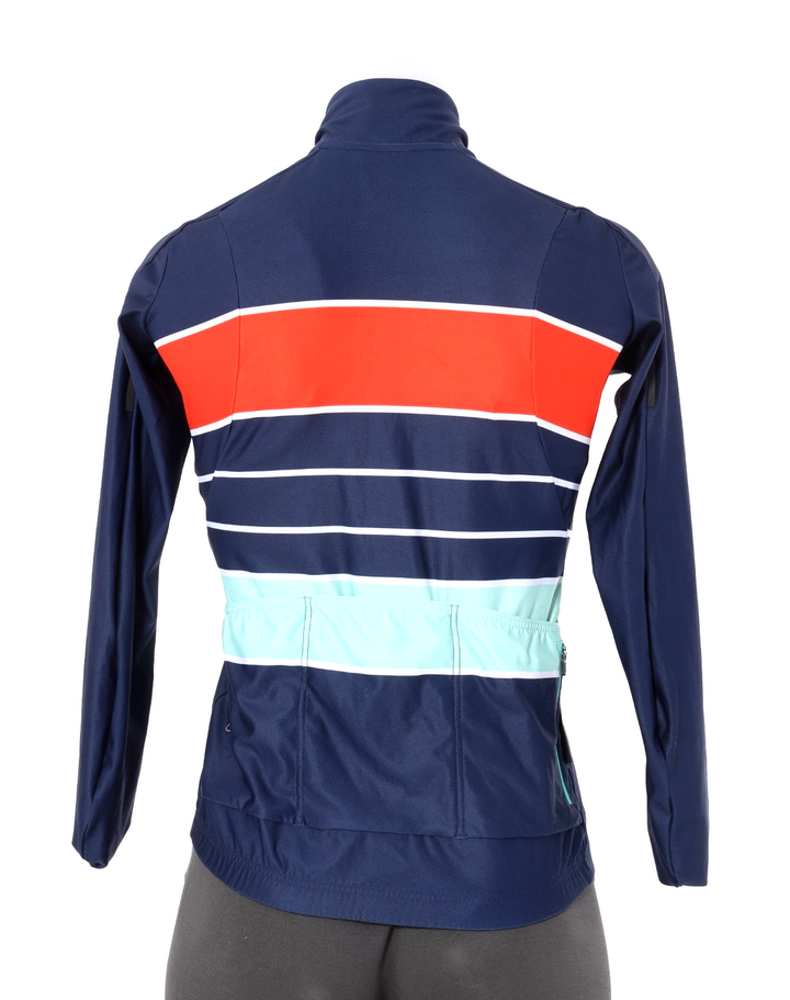 Velocio Breton SE Long Sleeve Cycling Jersey Women XS Blue Road Gravel MTB